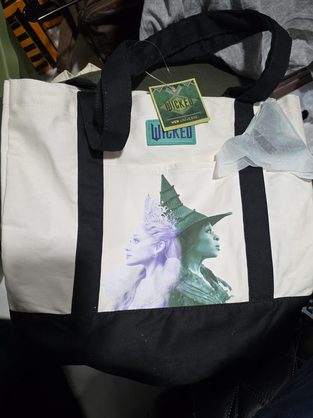 Wicked Canvas Tote Bag with Black Trim